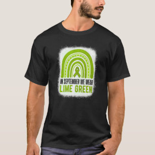 Camiseta En Septiembre Usamos Linfoma Verde Lime Arcoiris A