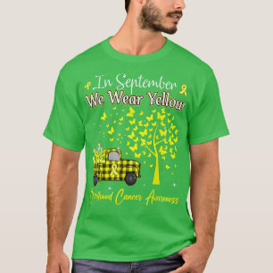 Camiseta En Septiembre Usamos Mariposa De Camión Amarillo C