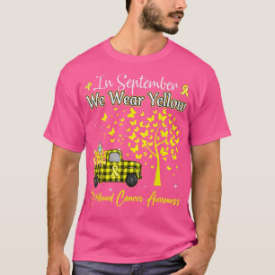 Camiseta En Septiembre Usamos Mariposa De Camión Amarillo C