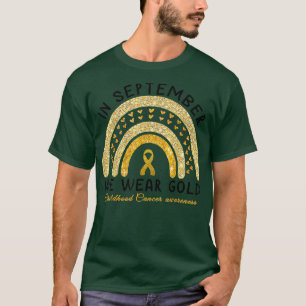 Camiseta En Septiembre Usamos Oro, El Cáncer Infantil Aware