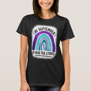 Camiseta En Septiembre Usamos Prevención Verde azulada De S