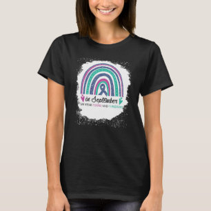 Camiseta En Septiembre Usamos Suicidio Morado Y Morado Verd