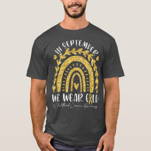 Camiseta En Septiembre Usamos Twinkle De Cáncer De Oro Para