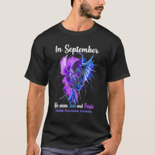 Camiseta En Septiembre Usamos Verde azulado Y Morado 1