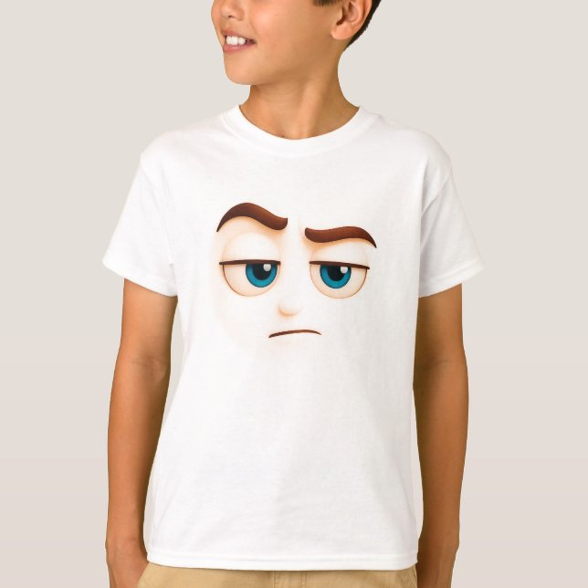 Camiseta ¿En serio? cara de ojos azules sin impresionar gra (Anverso)