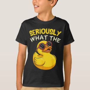 Camiseta En serio qué pato divertido para hombres mujeres C