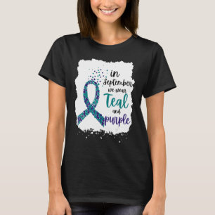 Camiseta En setiembre, usamos el suicidio Verde azulado y p