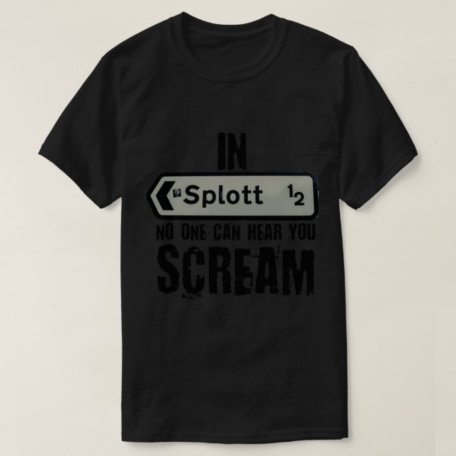 Camiseta En Splott nadie puede oírte gritar, Gales, Gales (Diseño del anverso)