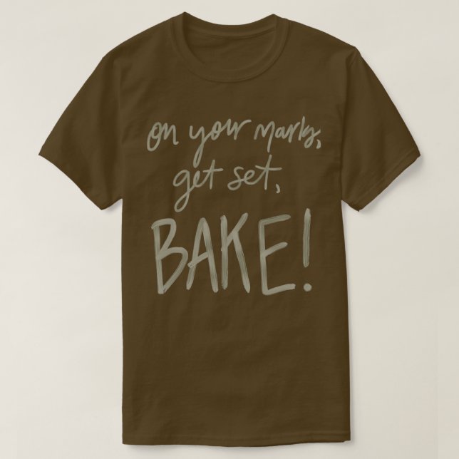 Camiseta En Sus Marcas Obtén Set Bake GBBO (Diseño del anverso)
