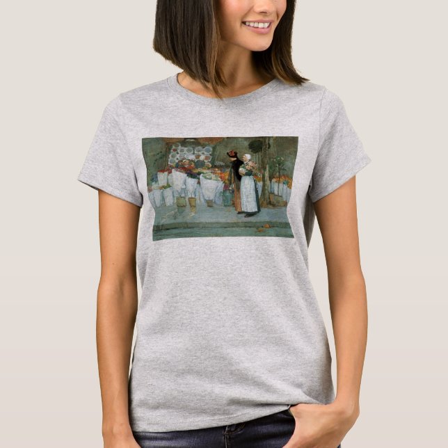 Camiseta En The Florist, por Childe Hassam, Bella Artes de  (Anverso)
