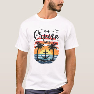 Camiseta En tiempo de crucero Mujeres Árboles de coco famil