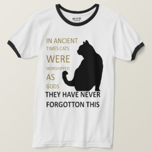 Camiseta En Tiempos Antiguos Los Gatos Eran Adorados Como D