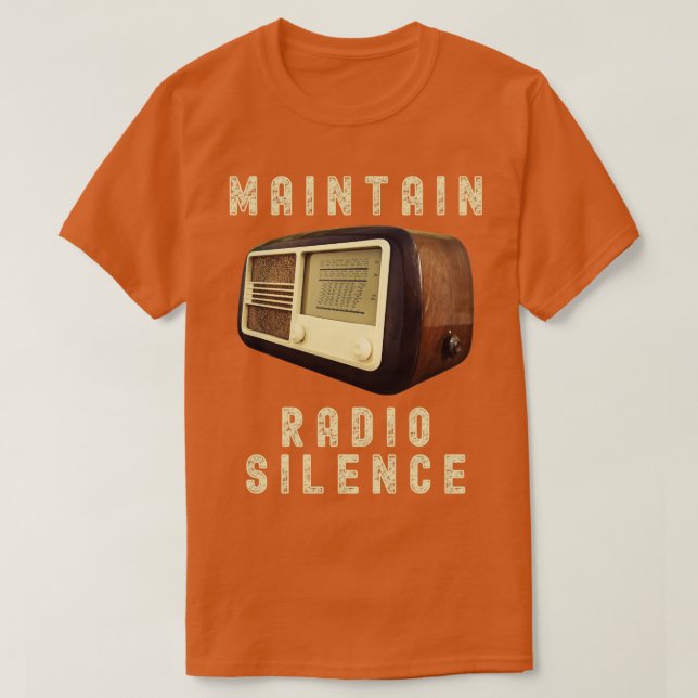 CAMISETA EN TIEMPOS DE GUERRA MANTENER EL SILENCIO RADIAL (Diseño del anverso)