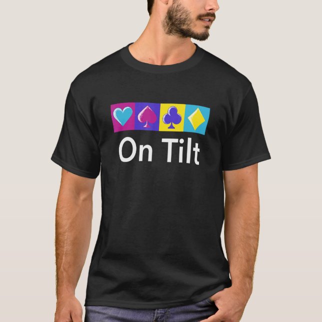 Camiseta En Tilt Casino Poker Gambler jugador de póquer (Anverso)
