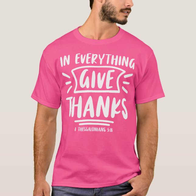 Camiseta En todo hay que dar gracias a la Biblia Verse Fe J (Anverso)