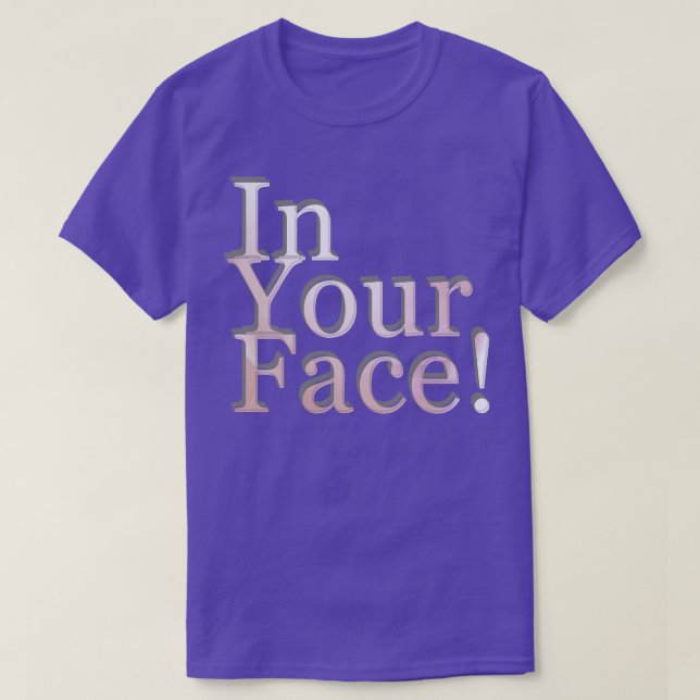 Camiseta En tu cara (Diseño del anverso)