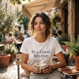 Camiseta En un buen ritmo gráfico minimalista para hombres
