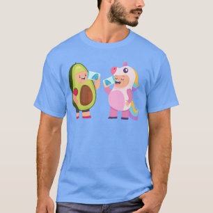 Camiseta En Un Chica De Disfraces De Unicornio Y En Un Niño