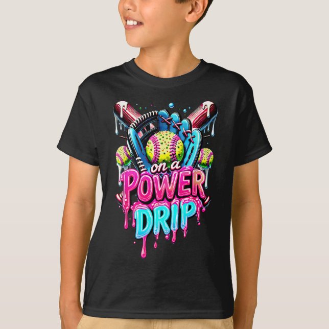 Camiseta En un goteo de poder Softbyll helado goteando con  (Anverso)