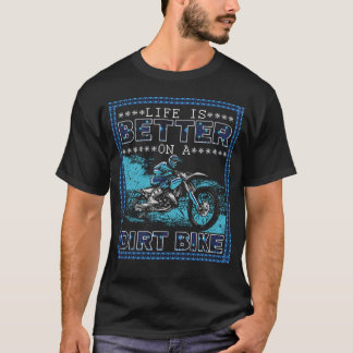 Camiseta En Un Motocross De Bicicleta Sucia Y Motociclista