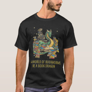 Camiseta En Un Mundo De Gusanos De Libros Sea Gracioso