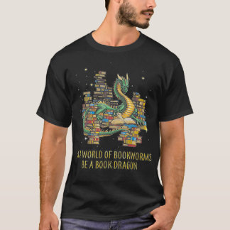 Camiseta En Un Mundo De Gusanos De Libros Sea Gracioso