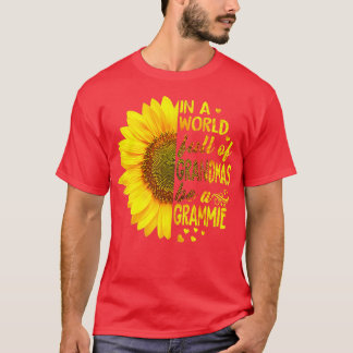 Camiseta En un mundo lleno de abuelos sea Grammie Sunflower