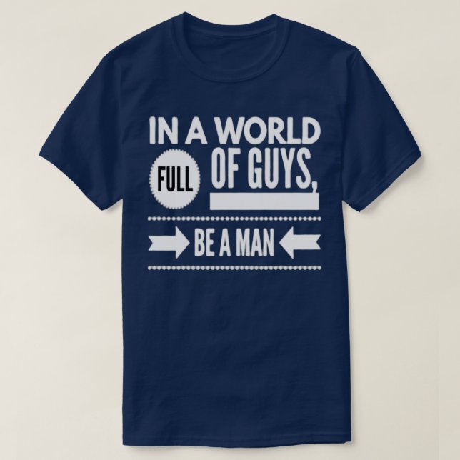 Camiseta En Un Mundo Lleno De Chicos (Diseño del anverso)