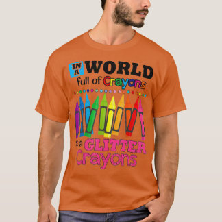 Camiseta En Un Mundo Lleno De Crayones Sean Purpurinas.
