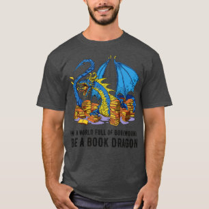Camiseta En Un Mundo Lleno De Gemelos Esté Un Dragón De Lib