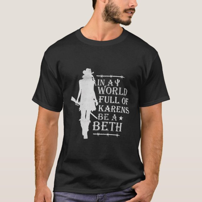 Camiseta En Un Mundo Lleno De Karens Sea Un Béisbol (Anverso)