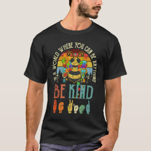 Camiseta En Un Mundo Sé Amable Cute Abejorro Paraguas Autis