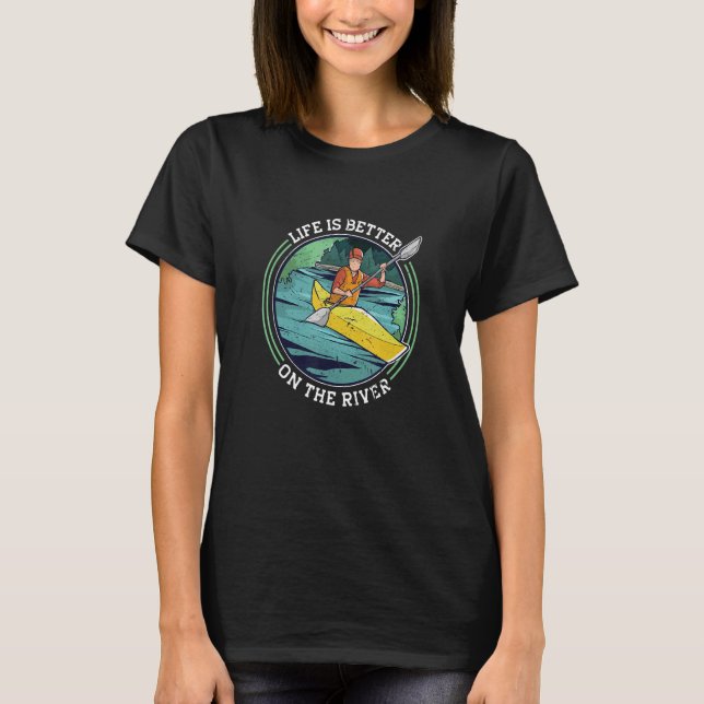 Camiseta En Un Río Rowing Kayak Canoe (Anverso)