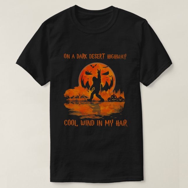 Camiseta En una autopista del desierto oscuro (Diseño del anverso)