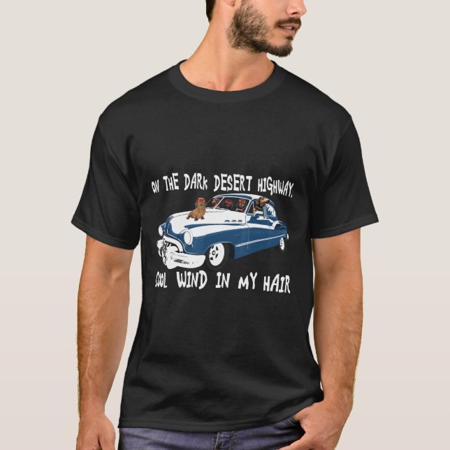 Camiseta En Una Carretera Del Desierto Oscuro, El Viento De (Anverso)