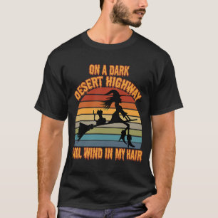 Camiseta En Una Carretera Del Desierto Oscuro Guay Viento E