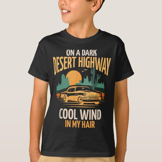 Camiseta En Una Carretera Del Desierto Oscuro Guay Viento E (Anverso)