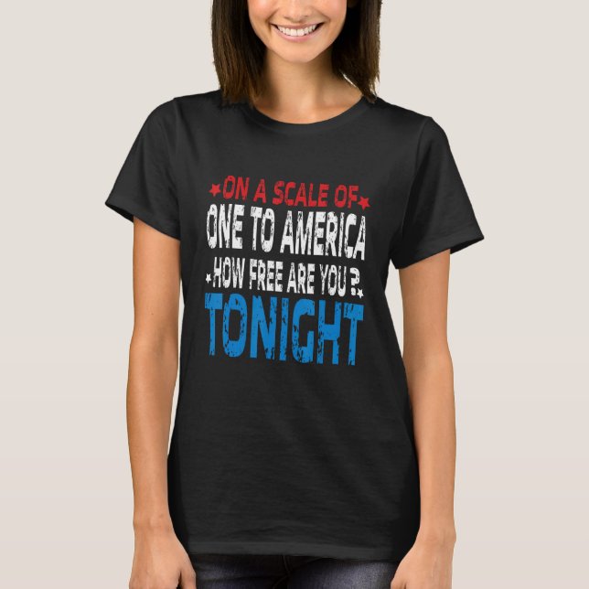 Camiseta En Una Escala De Uno A Estados Unidos Qué Gratis E (Anverso)