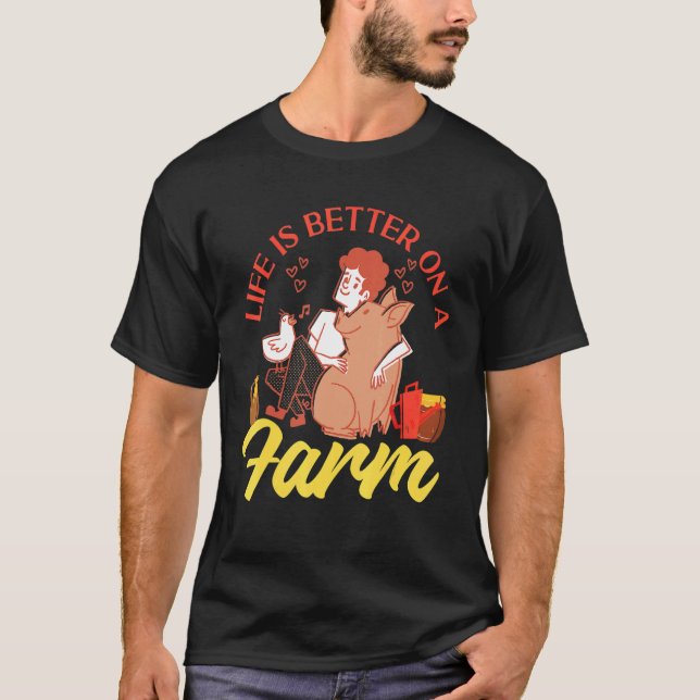 Camiseta En Una Granja (Anverso)
