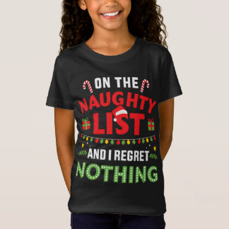 Camiseta En una lista traviesa y no lamento nada