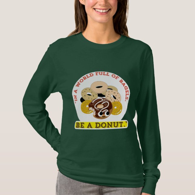 CAMISETA EN UNA PALABRA DE BAGELS, SEA UN DONUTS (Anverso)