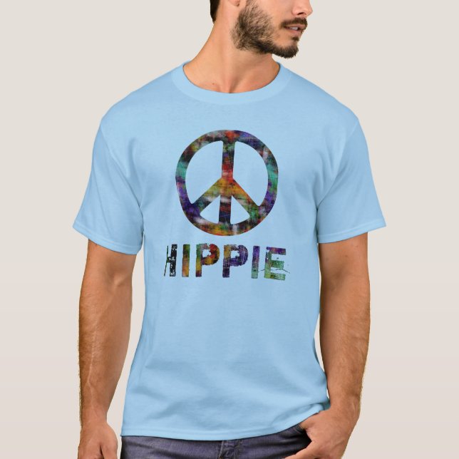 Camiseta En una palabra: Signo de la paz del Hippie (Anverso)