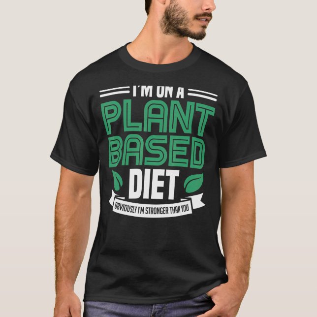 Camiseta En Una Planta Vegetari Basada En La Dieta Vegetari (Anverso)