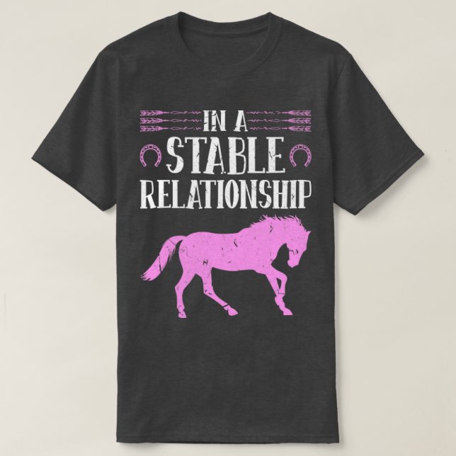 Camiseta En Una Relación Estable Con Caballo De Caballo (Diseño del anverso)