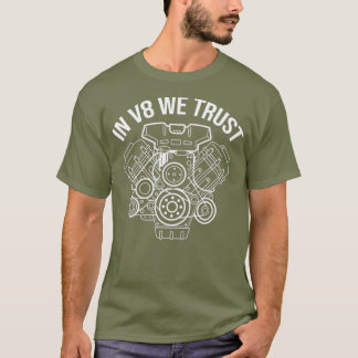 Camiseta En V8 Confiamos en el Manual de Entusiasta Mecánic