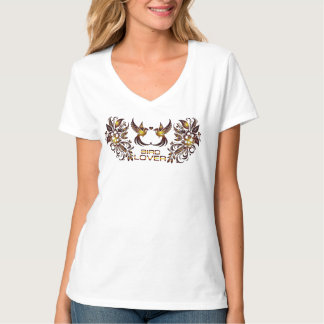 Camiseta en V para mujeres amantes de las aves
