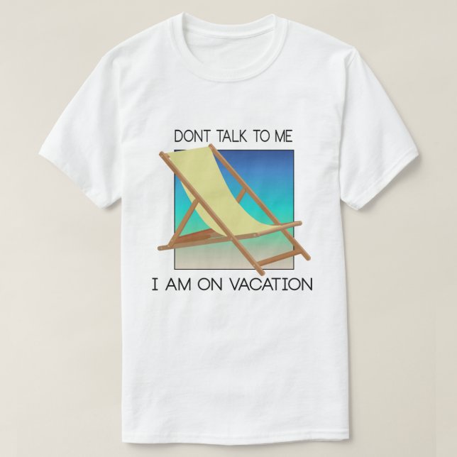 Camiseta En vacaciones (Diseño del anverso)