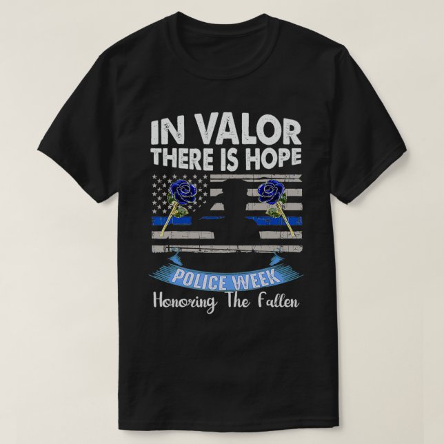 Camiseta En valor hay esperanza de que la policía nacional  (Diseño del anverso)