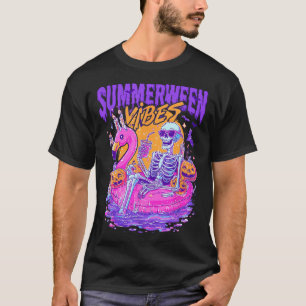 Camiseta En verano, la playa Skeleton Skelly