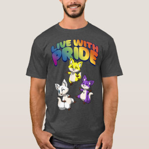 Camiseta En Vivo Con Pride Kawaii No Binario Y Género Para